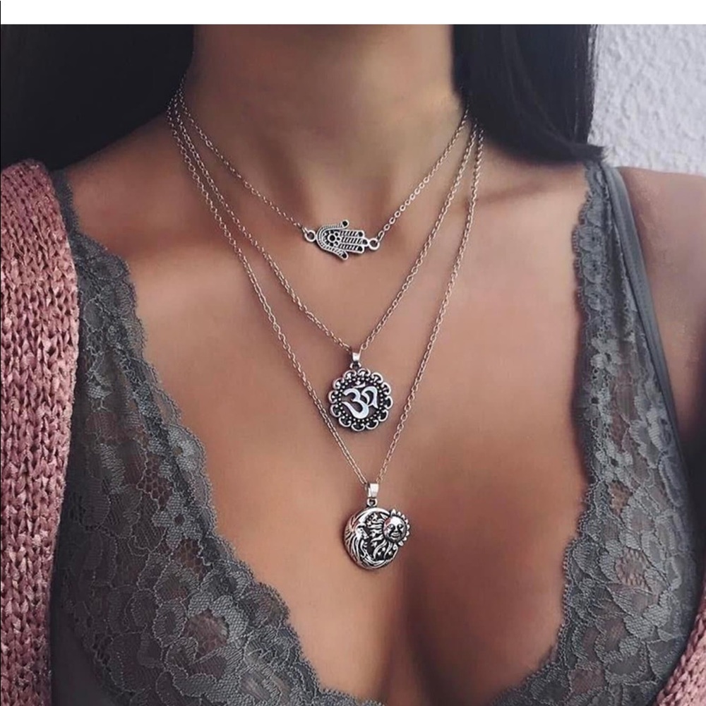 Hippie/Bohemian Three Layered Necklace